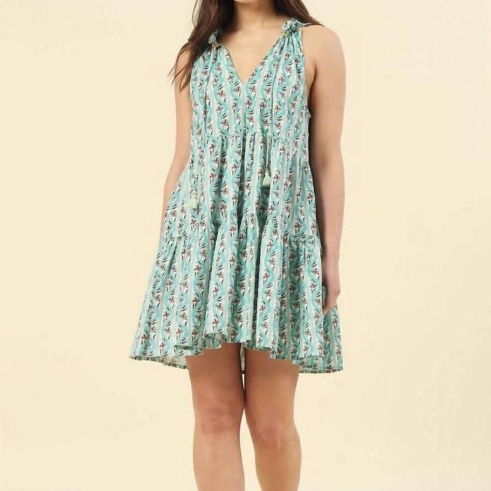 OMIKA Paola Mini Dress in Maia Fennel $328 MSRP